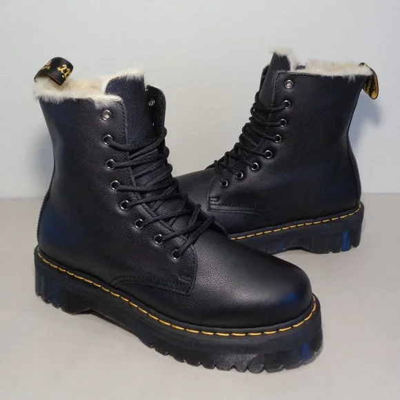 Mens fur lined dr martens sales